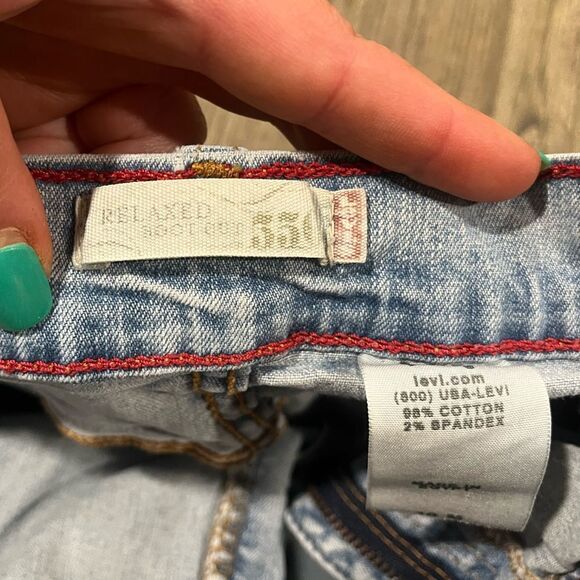 Levi's Boys Youth 550 Boot Cut Jeans Relaxed Fit Denim Light Wash Blue Size 10 - Picture 8 of 12